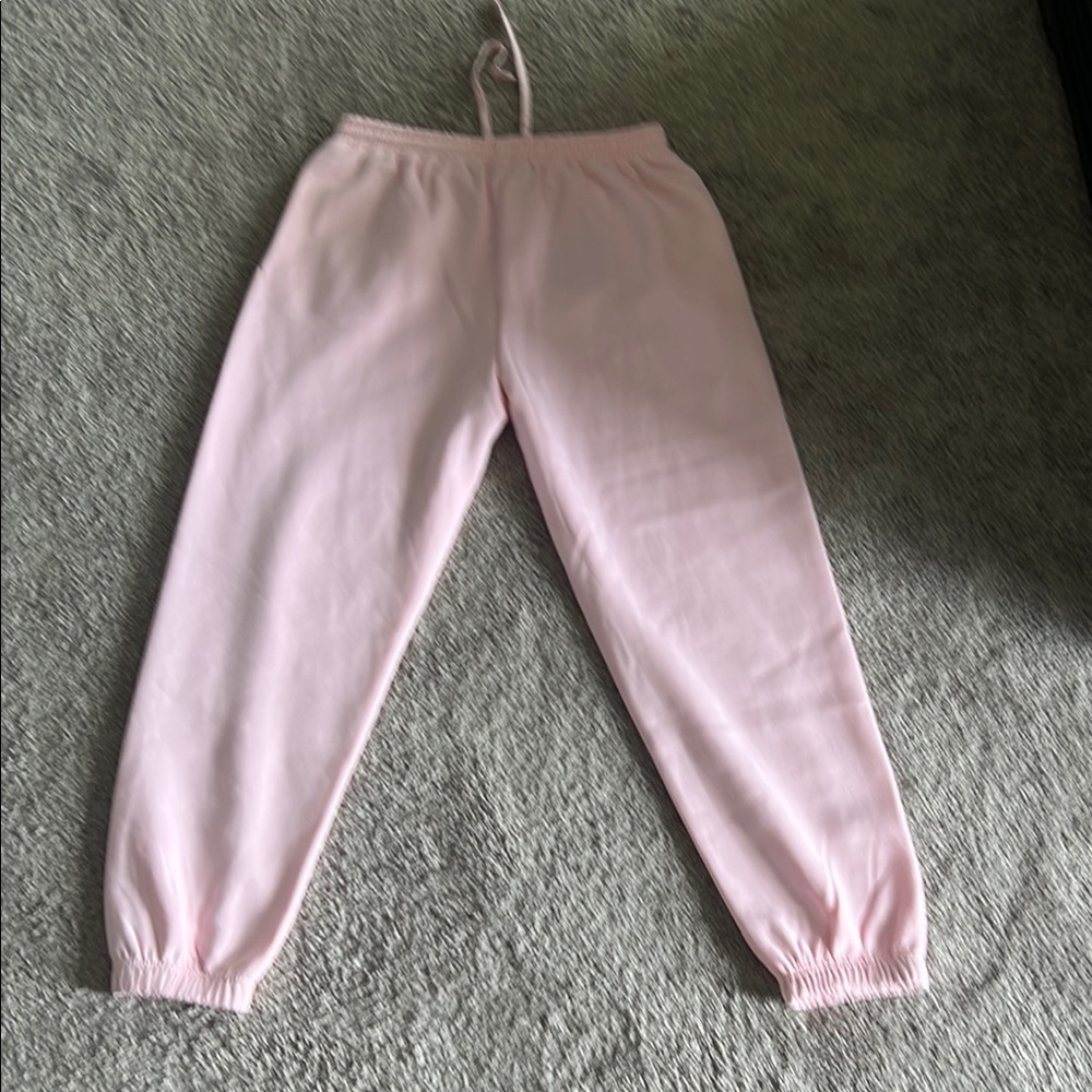 White Fox Boutique Baby Pink Lounge Pants - Picture 4 of 4